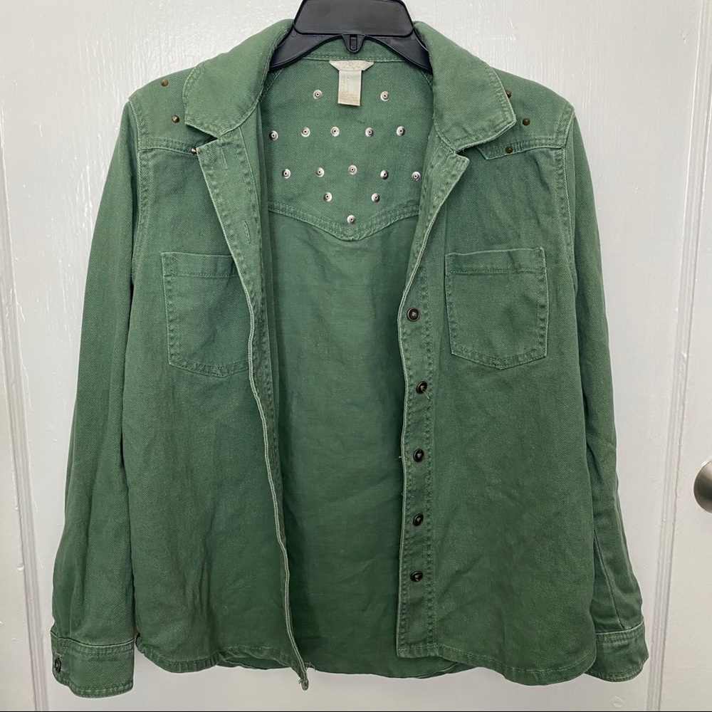 green denim jacket